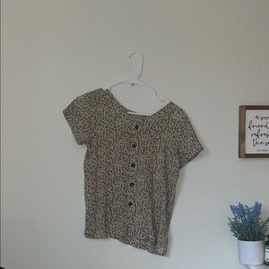 Floral Button-Up Blouse